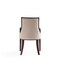 Manhattan Comfort Grand Faux Leather and Velvet Dining Armchair in Tan with Beech Wood Frame DC048AR-TN - alternate 6